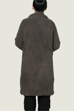 Women’s Longline Fuzzy Coat – Soft Teddy Style Overcoat
