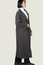 Long Belted Overcoat – Women’s Elegant Winter Coat