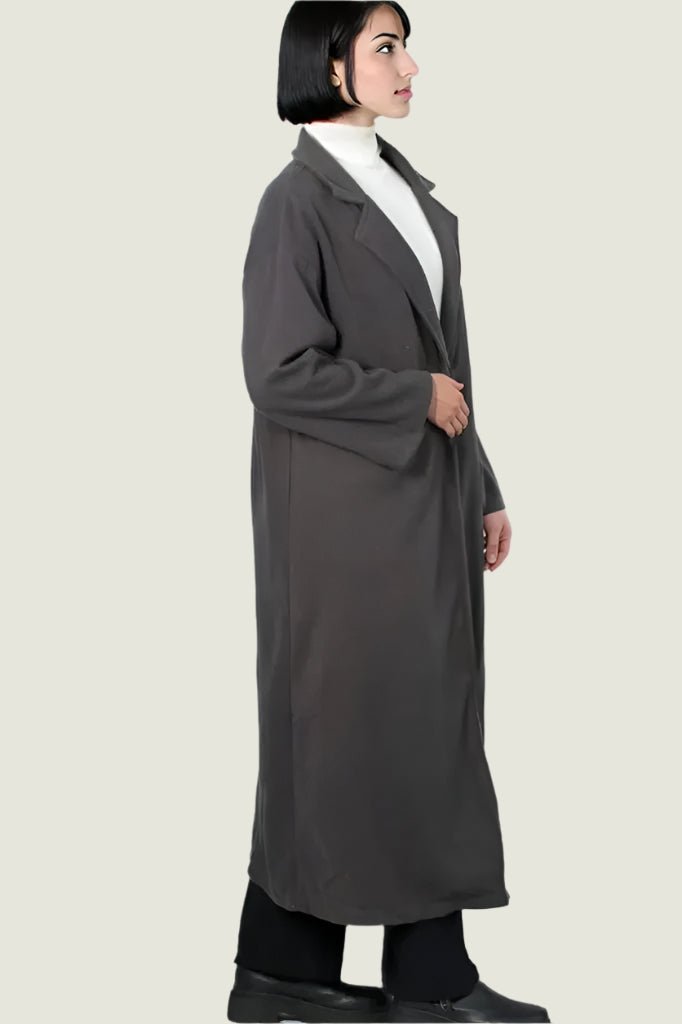 Long Belted Overcoat – Women’s Elegant Winter Coat