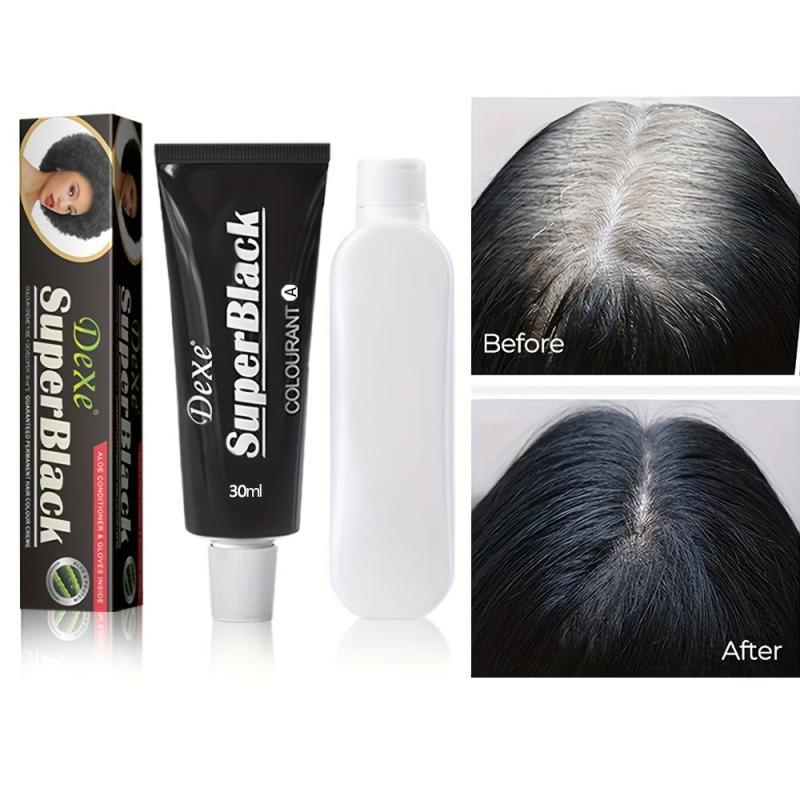 Super Black Hair Dye Cream Tube 30ml – Long-Lasting Natural Color for Shiny Hair