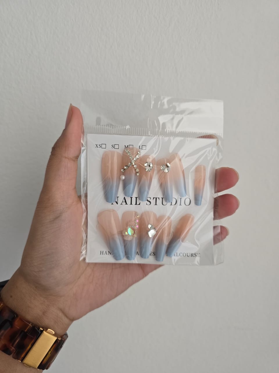 Embellished Nail Art Reusable Press-On Nails