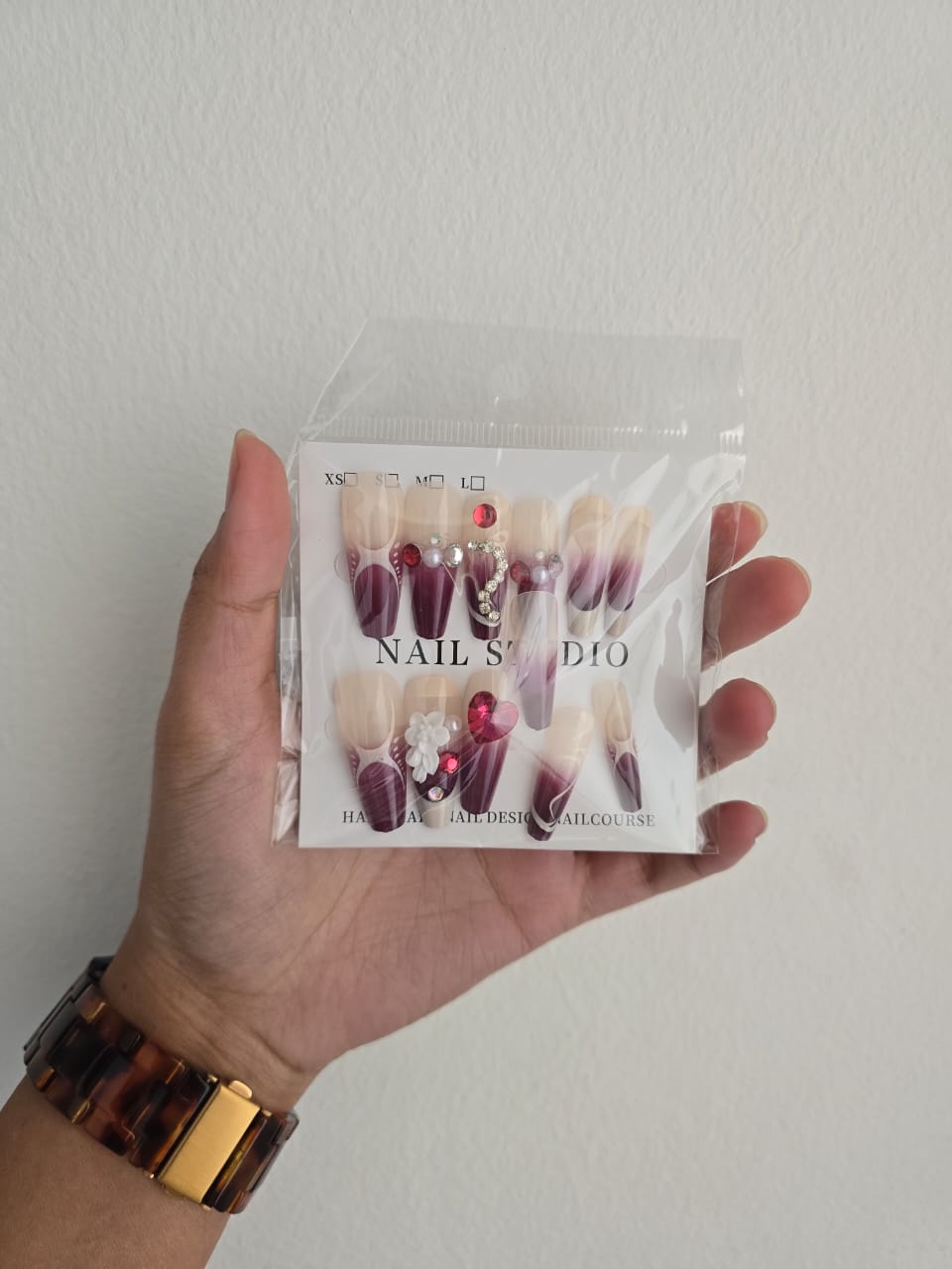 Embellished Nail Art Reusable Press-On Nails