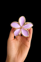 Gold edged Pointed Petal Flower Claw Clip 1pc