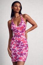 Floral Punging Neck Mini Sundress