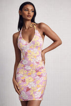 Floral Punging Neck Mini Sundress