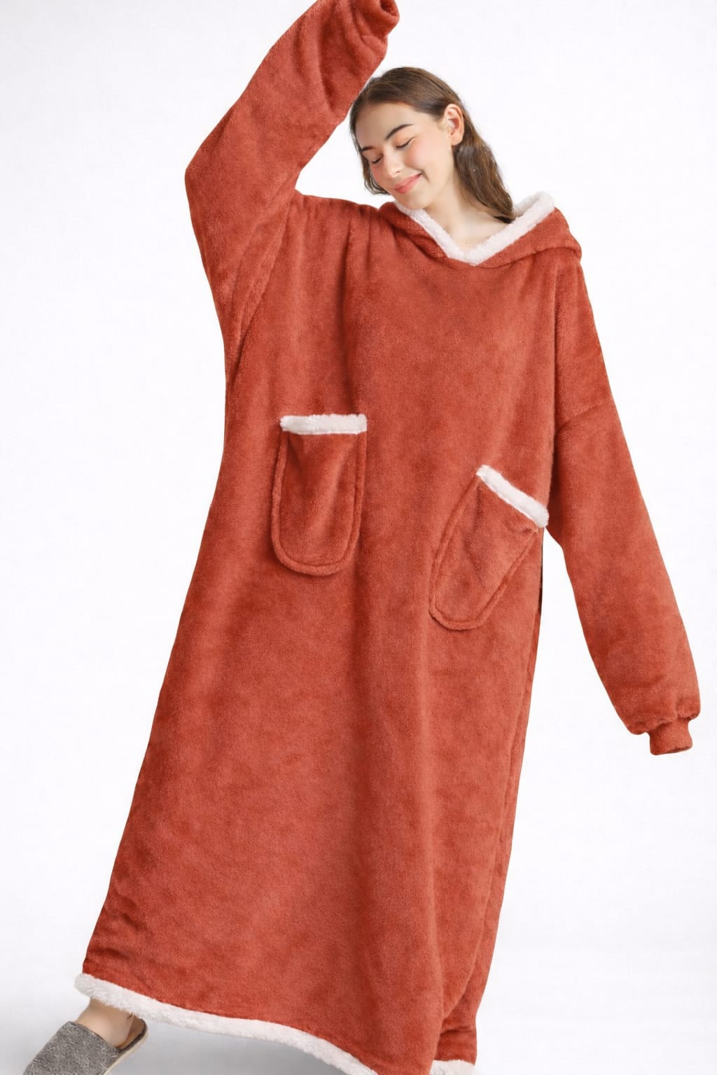 Women’s Oversized Hoodie Blanket Dress – Cozy Lounge Wear