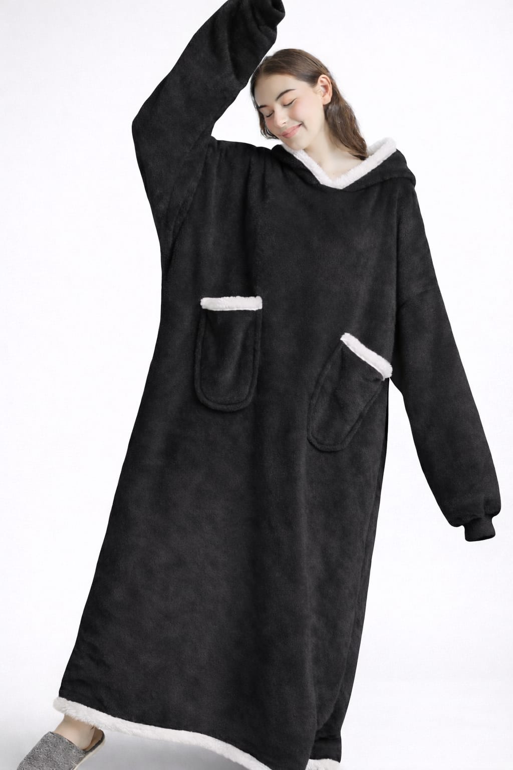 Women’s Oversized Hoodie Blanket Dress – Cozy Lounge Wear
