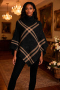 Women’s Geometric Knit Poncho