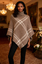 Women’s Geometric Knit Poncho