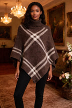 Women’s Geometric Knit Poncho
