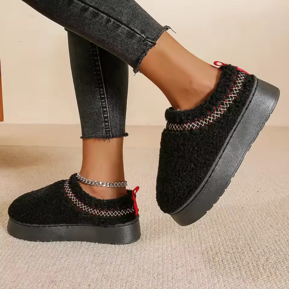 Teddy Plush Slip-On Slippers