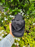 Plush Heart Accent Slippers – Cozy Soft Indoor Slide