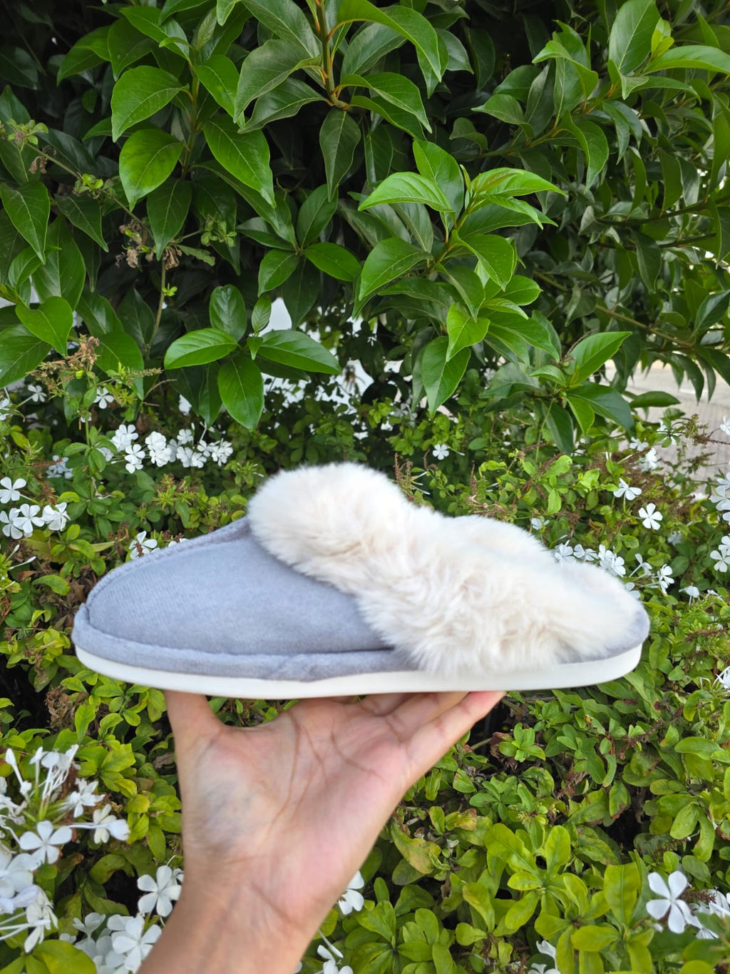 Faux Fur Trim Slippers – Ultra Soft Cozy Slip-On Shoes