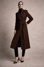 Women's Long Notched Lapel Coat