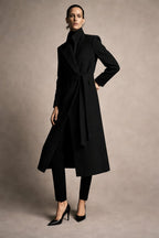 Women's Long Notched Lapel Coat