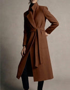 Women's Long Notched Lapel Coat