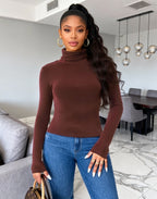 Essential Slim Fit Turtleneck Top