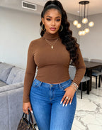 Essential Slim Fit Turtleneck Top