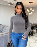 Essential Slim Fit Turtleneck Top