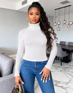 Essential Slim Fit Turtleneck Top