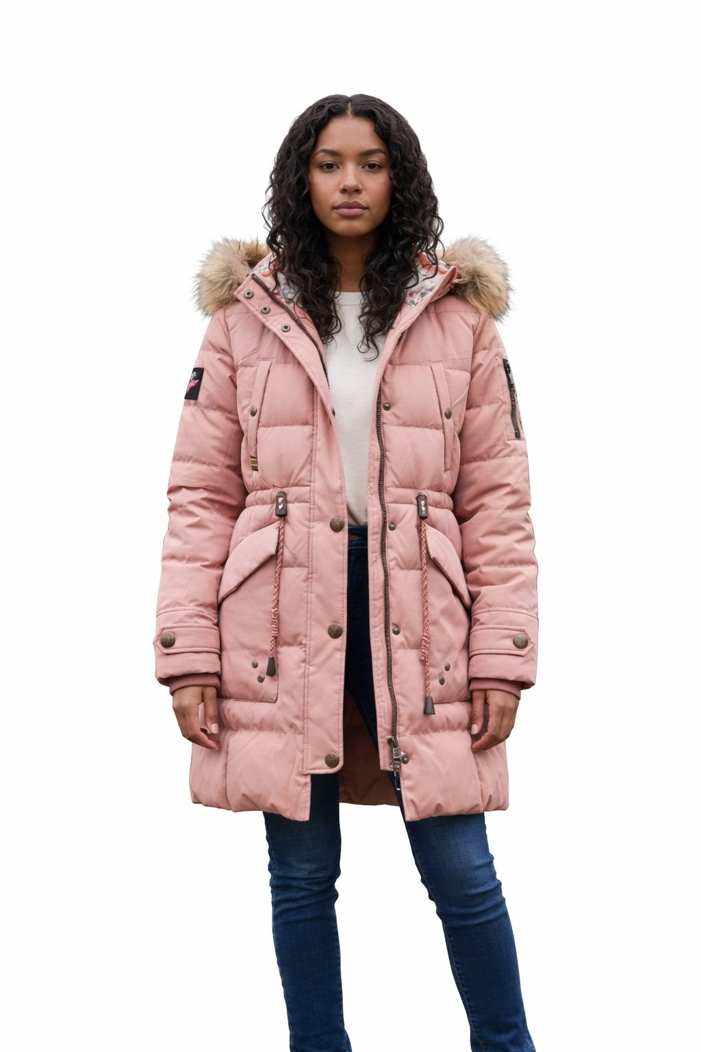 Fur Hooded Long Puffer Coat – Winter Warm Quilted Jacket