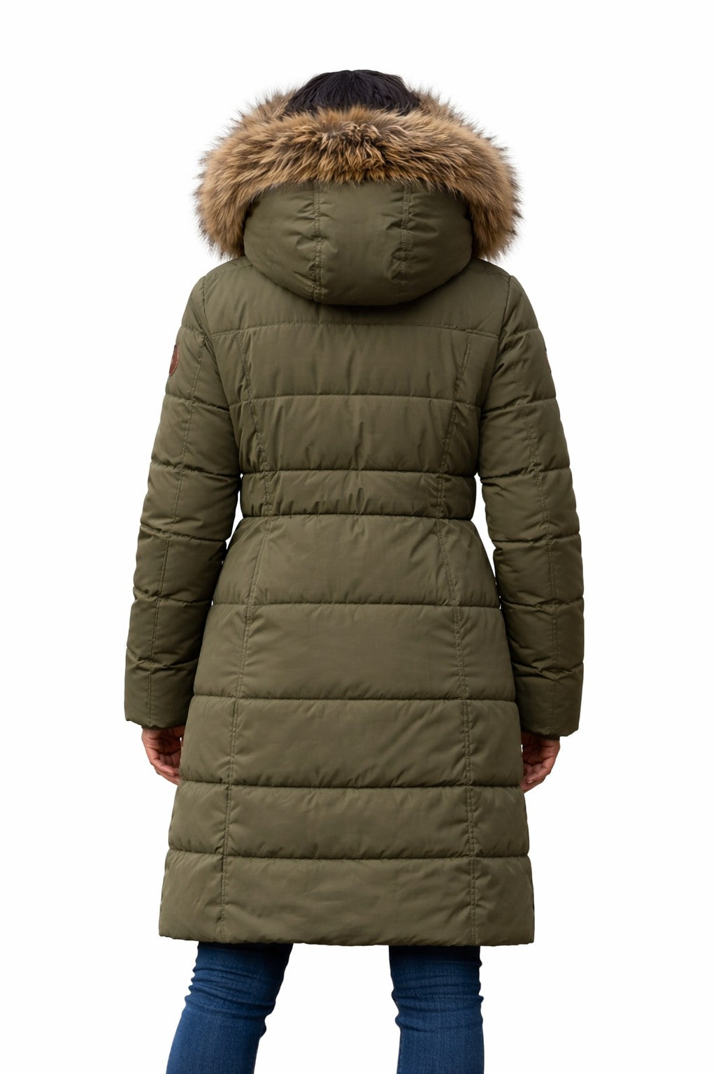 Fur Hooded Long Puffer Coat – Winter Warm Quilted Jacket
