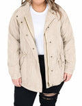 Corduroy Hooded Jacket – Warm Drawstring Casual Winter Coat