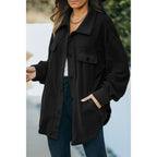 Corduroy Hooded Jacket – Warm Drawstring Casual Winter Coat