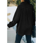 Corduroy Hooded Jacket – Warm Drawstring Casual Winter Coat