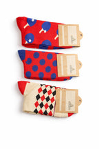 3-Pack Mixed Pattern Leisure Socks