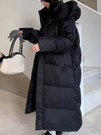 Long Puffer Hooded Winter Coat