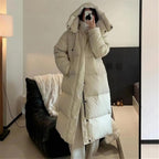 Long Puffer Hooded Winter Coat