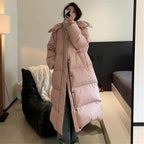 Long Puffer Hooded Winter Coat