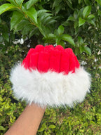 Fluffy Faux Fur Winter Hat with Soft Knit Crown