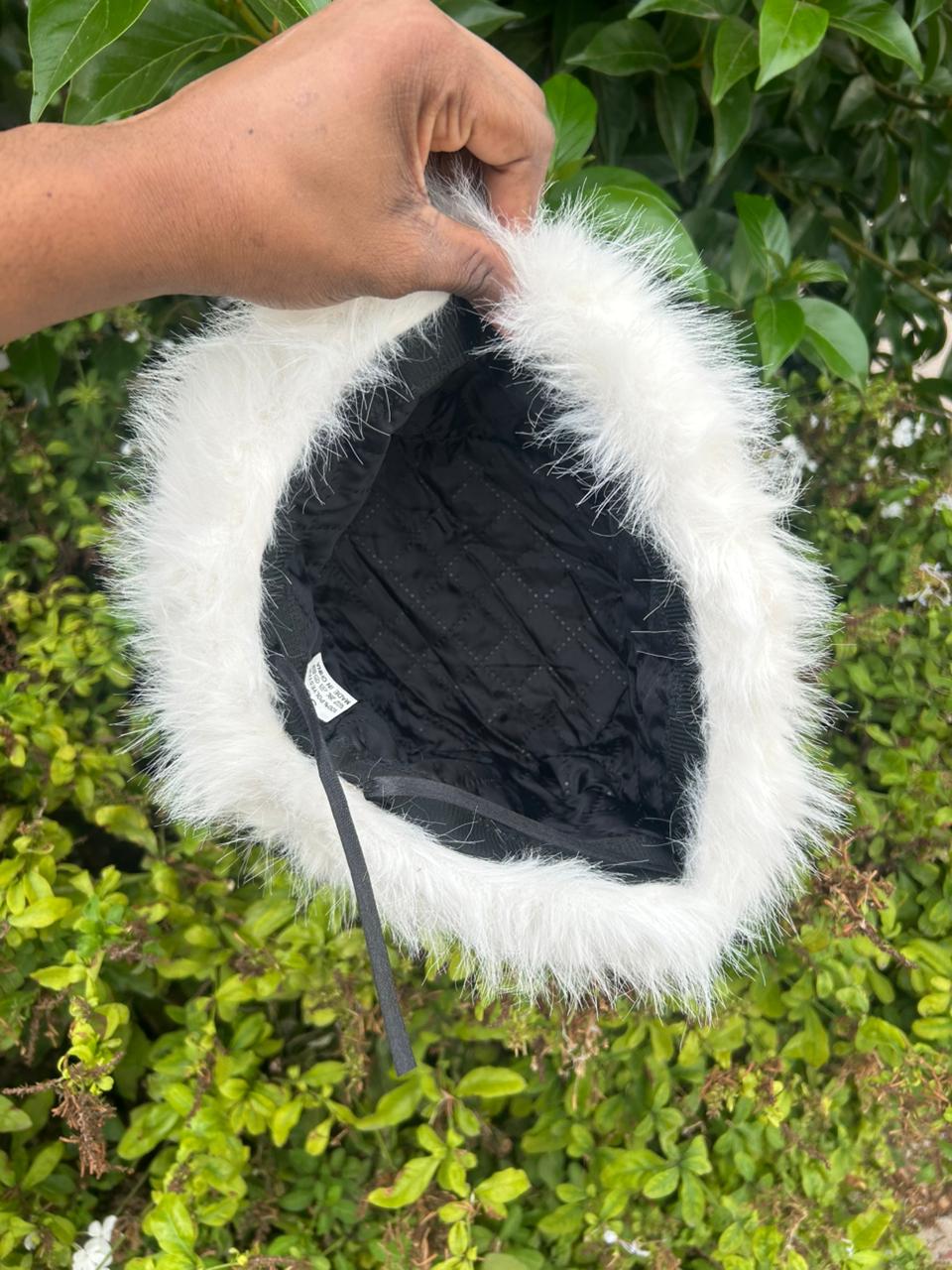 Fluffy Faux Fur Winter Hat with Soft Knit Crown