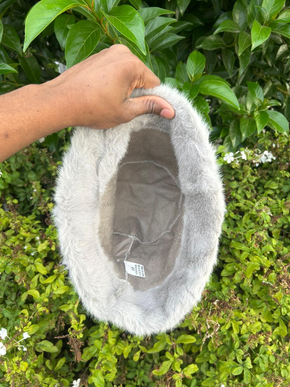 Soft Plush Bucket Hat with Logo Detail