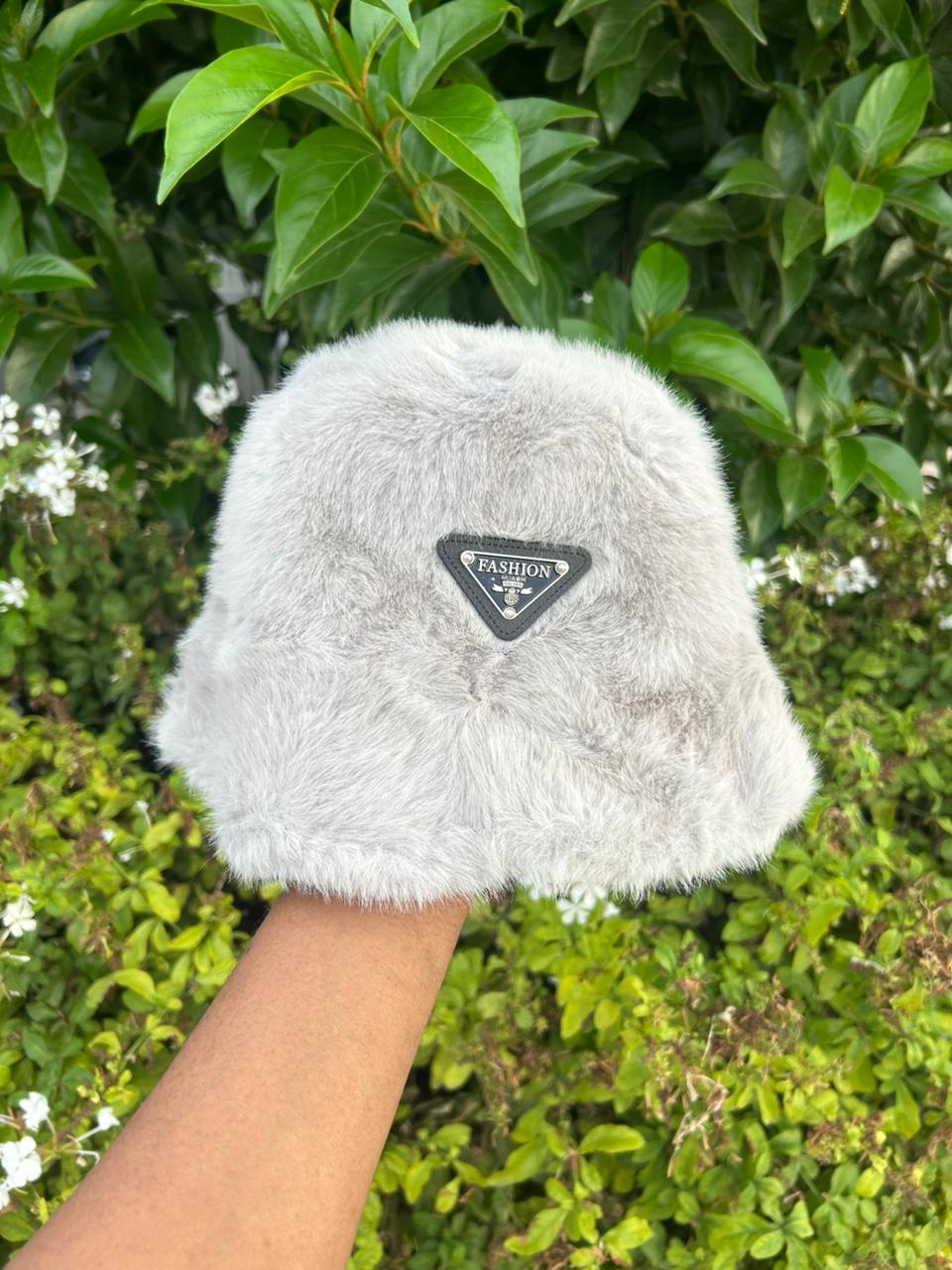 Soft Plush Bucket Hat with Logo Detail