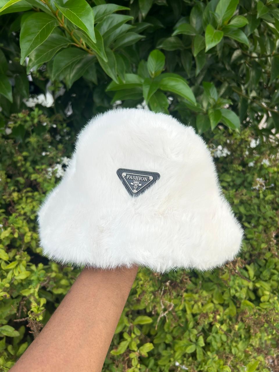Soft Plush Bucket Hat with Logo Detail