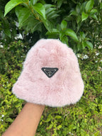 Soft Plush Bucket Hat with Logo Detail