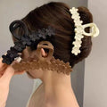 Elegant Floral Matte Hair Claw Clip