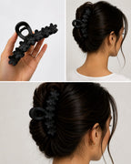 Elegant Floral Matte Hair Claw Clip