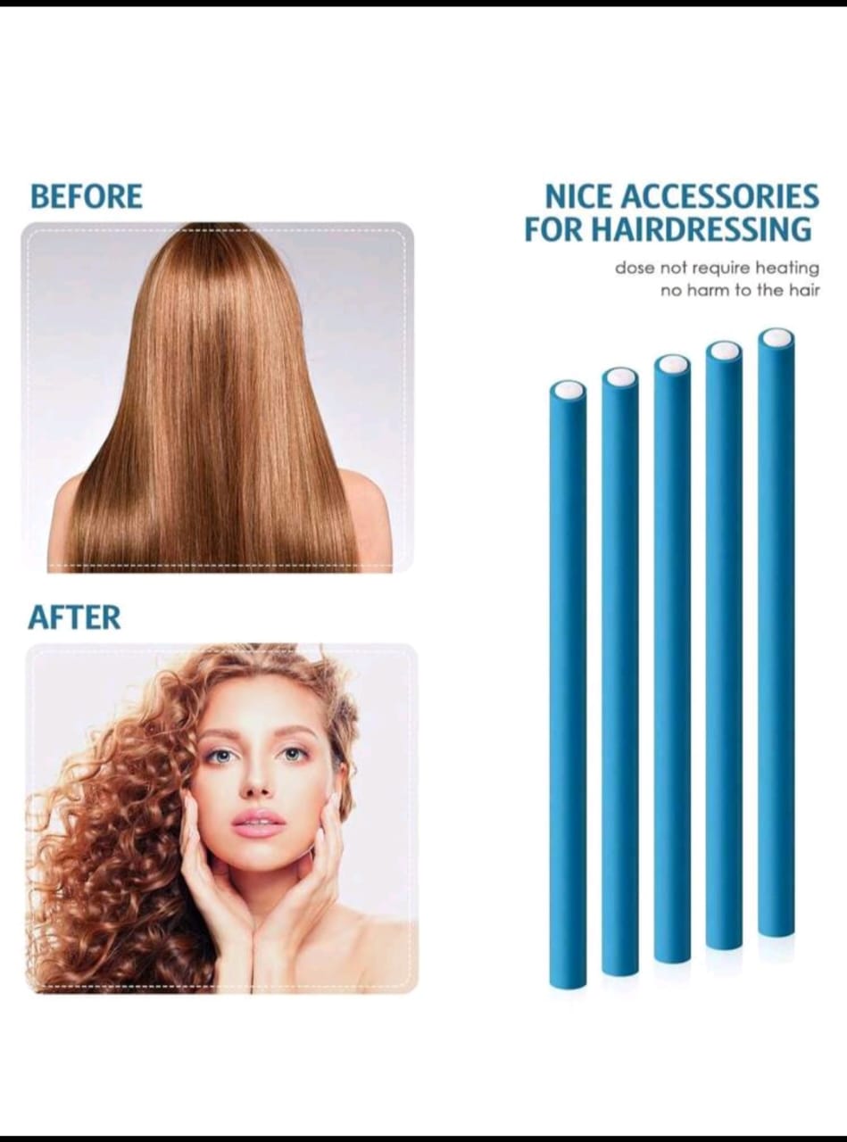 Heatless Hair Curling Rod Set - Soft Foam Rollers