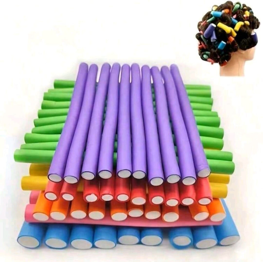Heatless Hair Curling Rod Set - Soft Foam Rollers