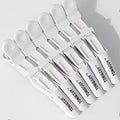 White Hair Sectioning Clips (Pack of 6) – Professional Non-Slip Salon Hair Clips