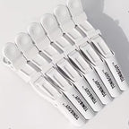 White Hair Sectioning Clips (Pack of 6) – Professional Non-Slip Salon Hair Clips