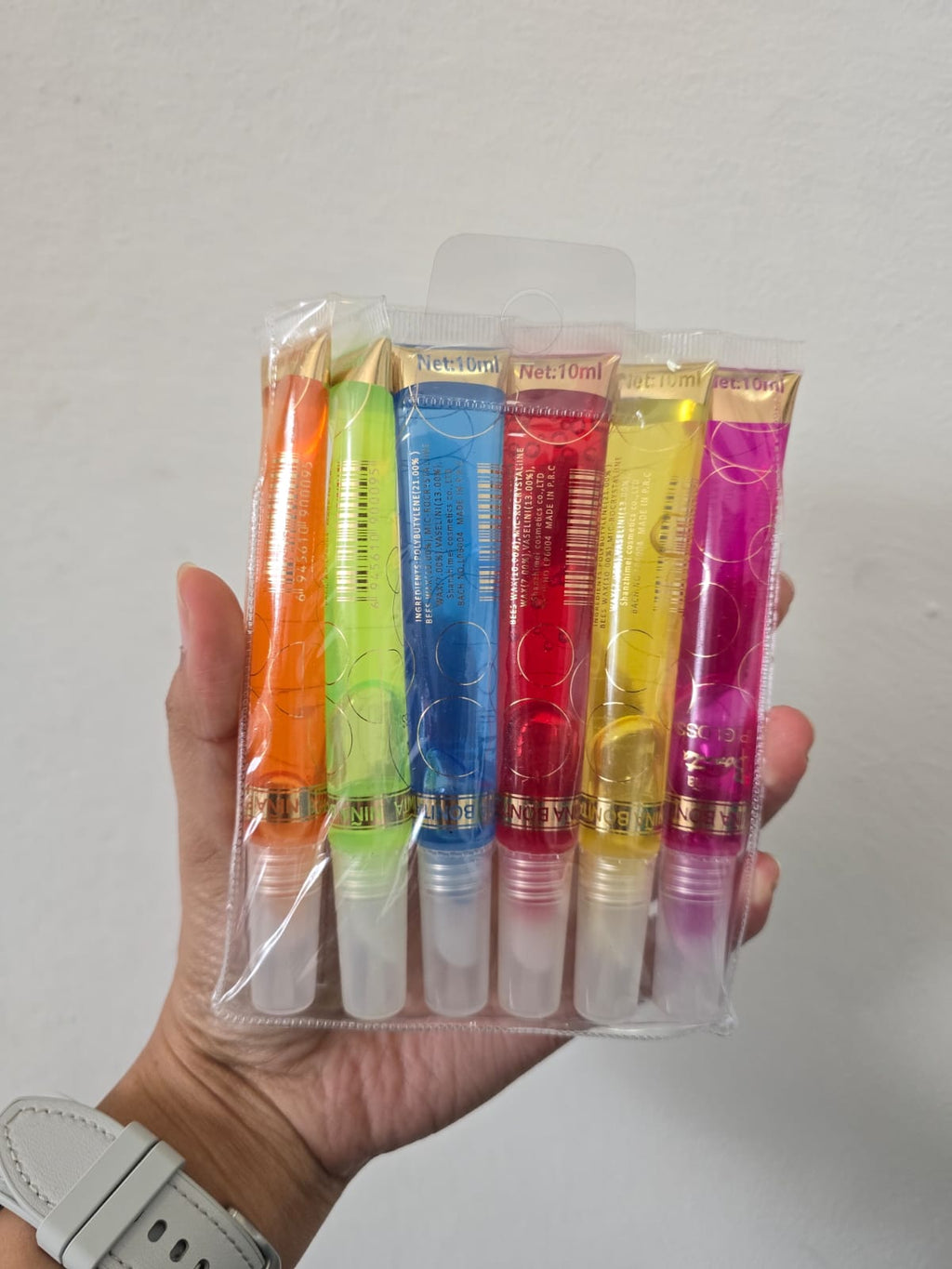 Fruit Flavoured Clear Lip Gloss Set – 6PCS