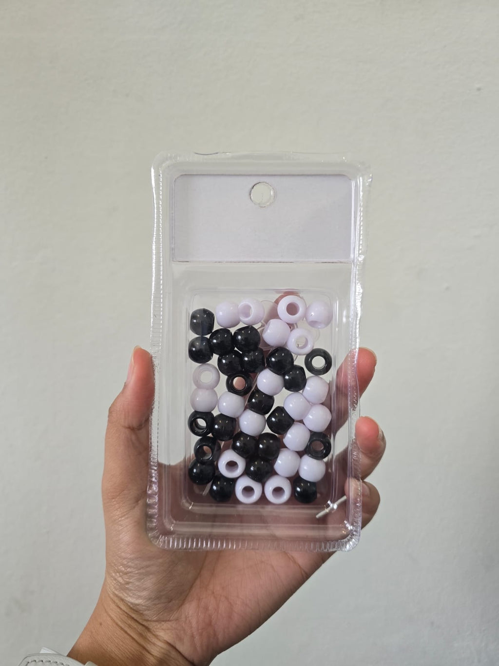 Hair Beads Kit Black & White – DIY Braiding Beads Set
