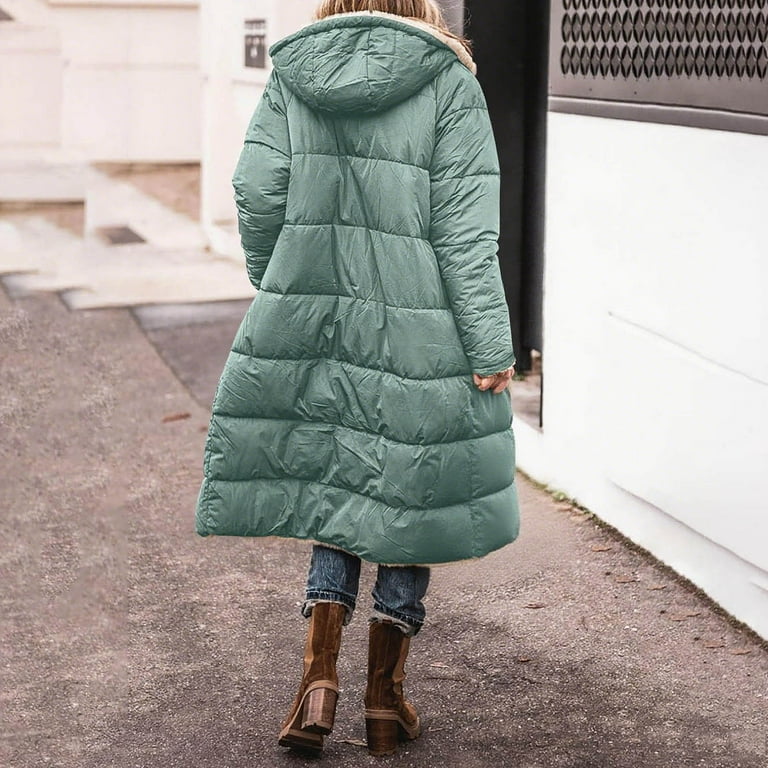 Longline Sherpa Lined Hooded Puffer Coat