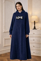 Minimal Luxe Hooded Maxi Lounge Dress