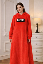 Minimal Luxe Hooded Maxi Lounge Dress